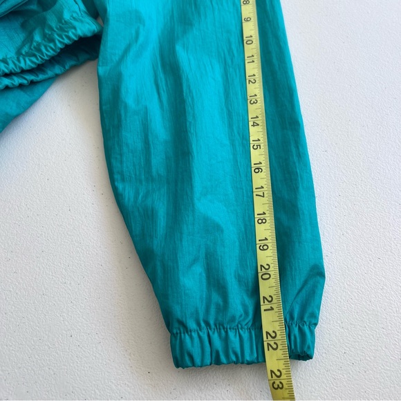 Claudia Barnes Sport Vintage Windbreaker Womens Small Zip Up Jacket Turquoise - Picture 14 of 15